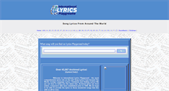 Desktop Screenshot of lyricsplayground.com